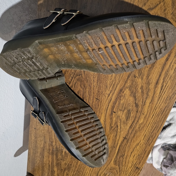 Dr. Martens Black Leather Oxfords with Durable Sole - Picture 2 of 3